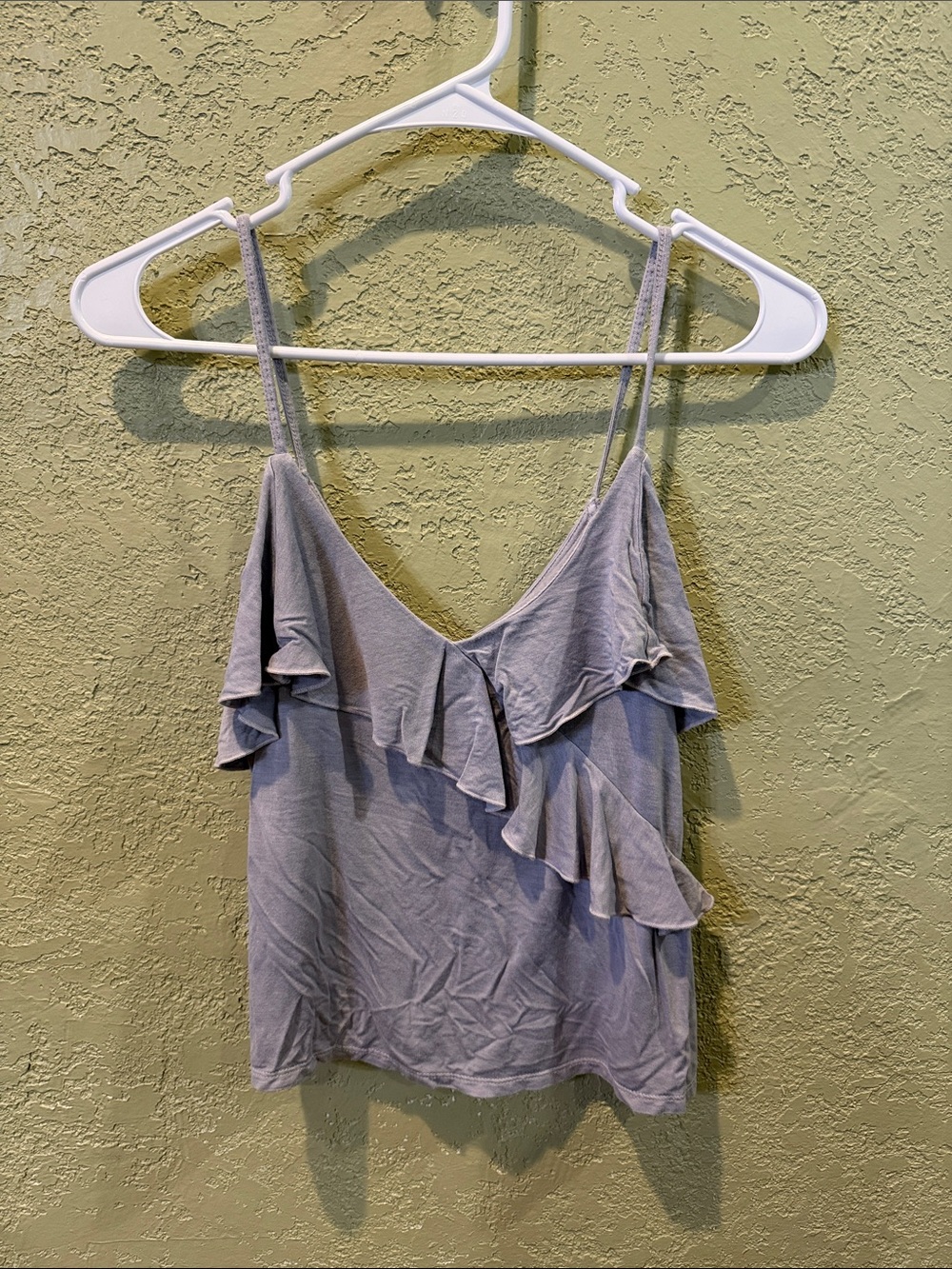 American Eagle Outfitters Gray Ruffle Camisole